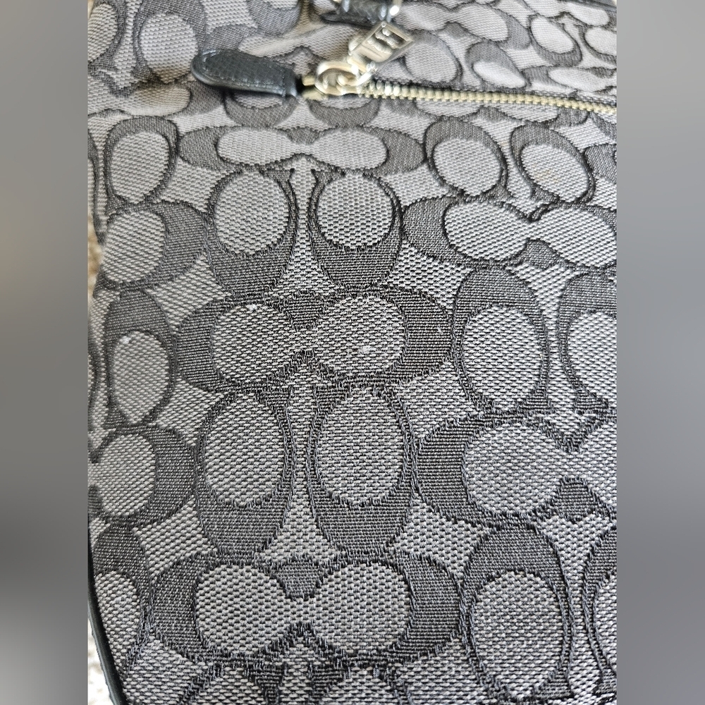 Coach Outline Black and Gray Signature Tote, Excellent Condition - Picture 13 of 14
